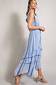 Women's Dresses - V-Neck Ruffle Maxi Dress -  - Cultured Cloths Apparel