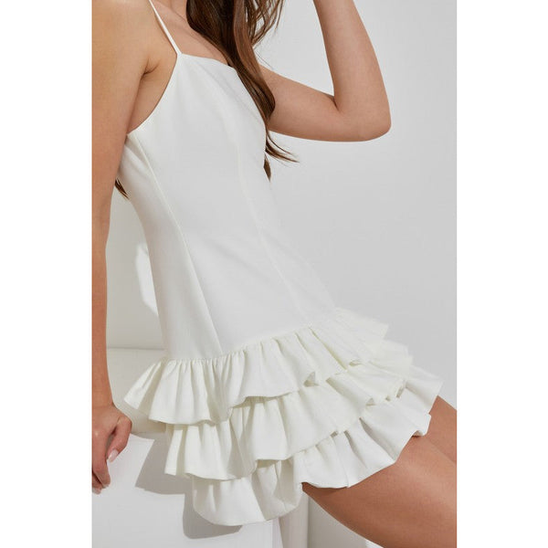 Women's Dresses - Ruffle Spaghetti Strap Dress -  - Cultured Cloths Apparel
