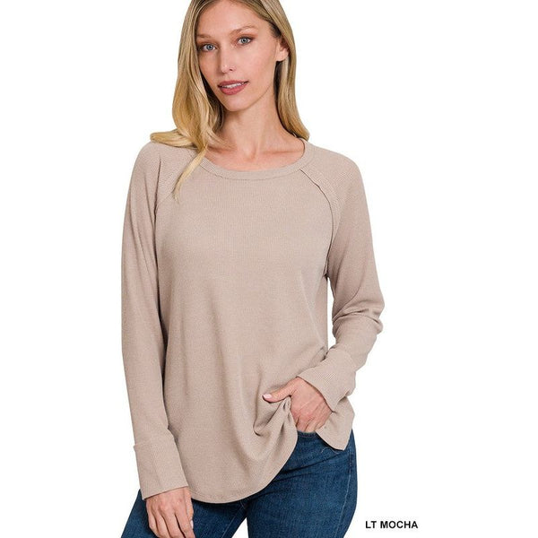 Women's - Melage Baby Waffle Long Sleeve Top -  - Cultured Cloths Apparel