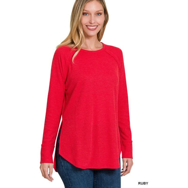 Women's - Melage Baby Waffle Long Sleeve Top -  - Cultured Cloths Apparel