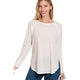Women's - Melage Baby Waffle Long Sleeve Top - IVORY - Cultured Cloths Apparel