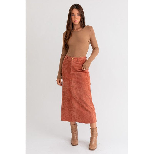 Women's Skirts - CORD MAXI SKIRT -  - Cultured Cloths Apparel
