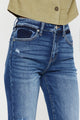 Denim - High Rise Slim Straight Jeans -  - Cultured Cloths Apparel