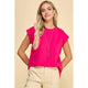 Women's Short Sleeve - Short Sleeve Basic Solid Top - Fuchsia - Cultured Cloths Apparel