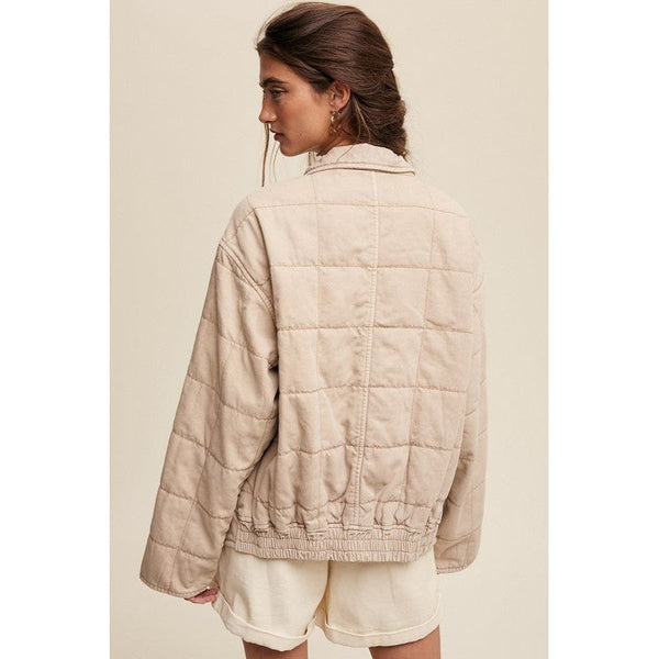 Outerwear - Quilted Denim Jacket -  - Cultured Cloths Apparel
