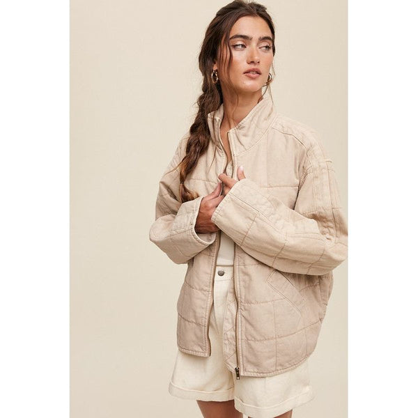 Outerwear - Quilted Denim Jacket -  - Cultured Cloths Apparel