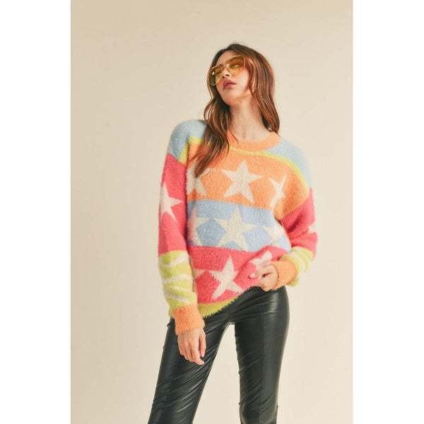 Women's Sweaters - Mohair Star Sweater Pullover -  - Cultured Cloths Apparel