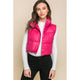 Outerwear - PU Faux Leather puffer West With Snap Button -  - Cultured Cloths Apparel