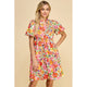Women's Dresses - Flirty and Floral Three Layer Ruffled V Neck Dress -  - Cultured Cloths Apparel
