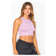 Athleisure - Ribbed Seamless Sleeveless Crop Top - Dusty Rose - Cultured Cloths Apparel