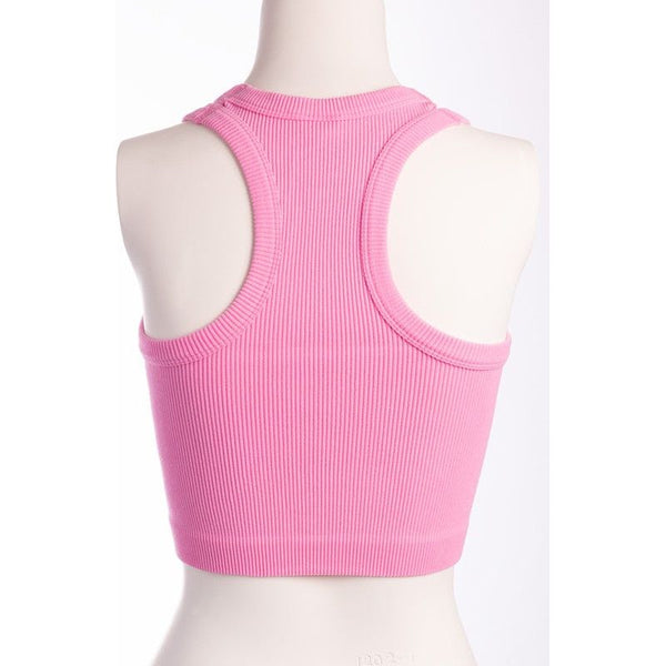 Athleisure - Racerback Ribbed Cropped Super Stretch Tank -  - Cultured Cloths Apparel