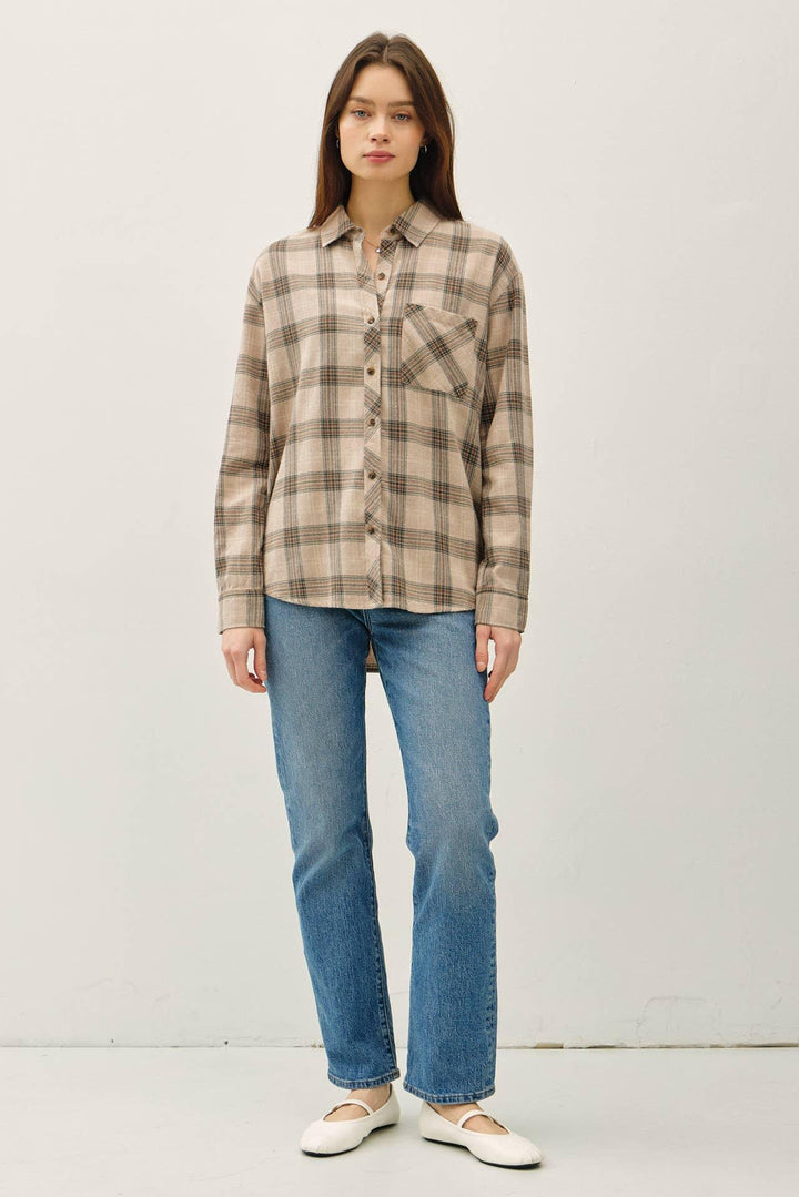 COTTON 100 CLASSIC SMALL PLAID SHIRT