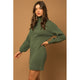 Women's Dresses - Turtle Neck Balloon Sleeve Sweater Dress -  - Cultured Cloths Apparel
