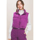 Outerwear - Puffer Vest With Pockets - Violet - Cultured Cloths Apparel