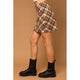 Women's Skirts - Bias Plaid Frayed Hem Mini Skirt -  - Cultured Cloths Apparel