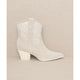 Shoes - OASIS SOCIETY Cannes - Pearl Studded Western Boots - LIGHT GREY - Cultured Cloths Apparel