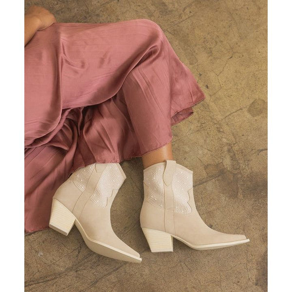 Shoes - OASIS SOCIETY Cannes - Pearl Studded Western Boots -  - Cultured Cloths Apparel
