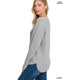 Women's Sweaters - ROUND NECK BASIC SWEATER - H GREY - Cultured Cloths Apparel