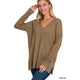 Women's - GARMENT DYED FRONT SEAM SWEATER -  - Cultured Cloths Apparel