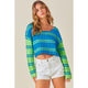 Women's Sweaters - Sunkist Striped Cropped Sweater -  - Cultured Cloths Apparel