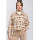 Outerwear - Casual Plaid Button Up Jacket with Pockets - Khaki - Cultured Cloths Apparel