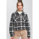 Outerwear - Casual Plaid Button Up Jacket with Pockets - Black - Cultured Cloths Apparel