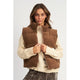 Outerwear - CORDUROY PUFFER VEST - CHOCOLATE - Cultured Cloths Apparel