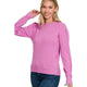 Women's Sweaters - Viscose Blouson Sleeve Sweater - Mauve - Cultured Cloths Apparel