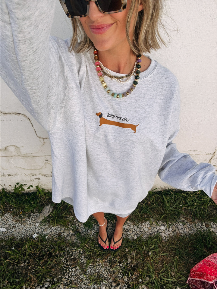 Long ass day sweatshirt - ash
