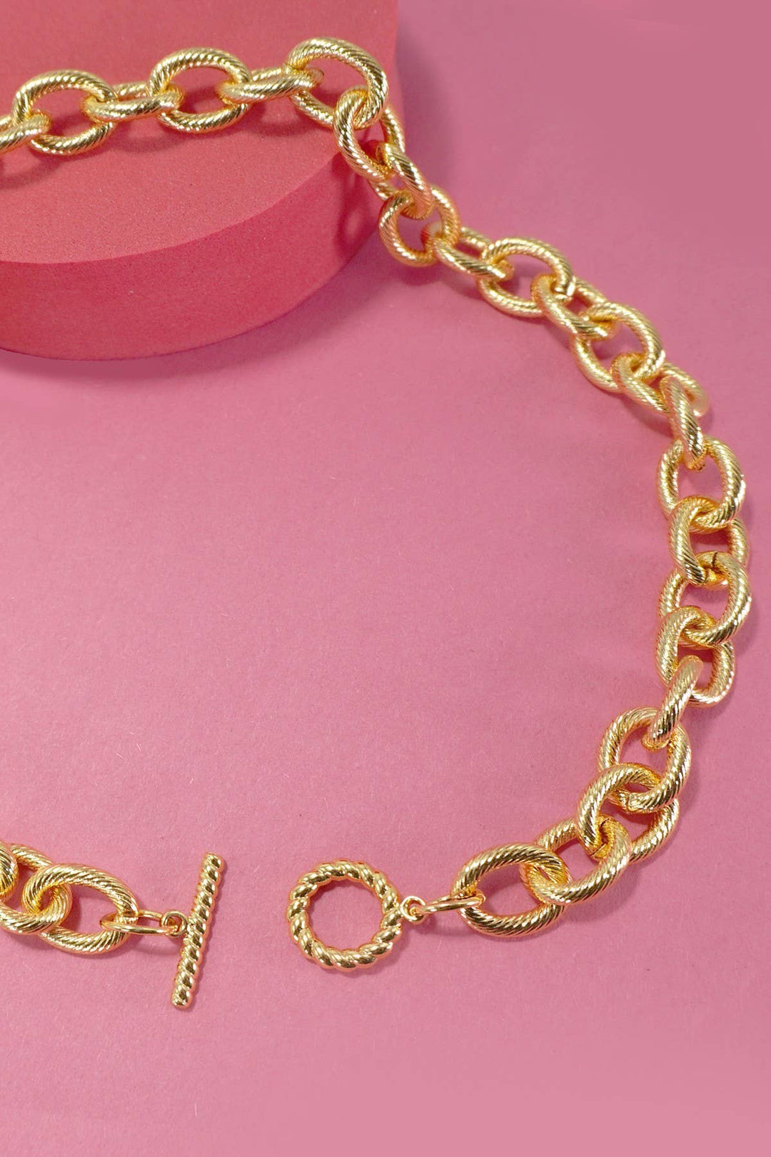 Accessories, Necklaces - STAINLESS STEEL TARNISH FREE CHUNKY CHAIN NECKLACE | 40NK350 - - Cultured Cloths Apparel