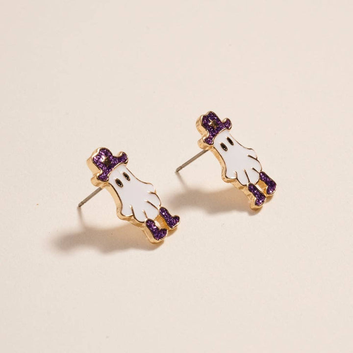 Accessories, Earrings - Cowboy Halloween Ghost Earrings with Hat and Boots - - Cultured Cloths Apparel