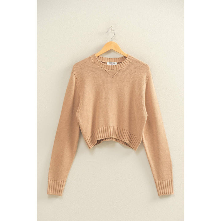 Women's Sweaters - Cropped Long Sleeve Sweater - - Cultured Cloths Apparel
