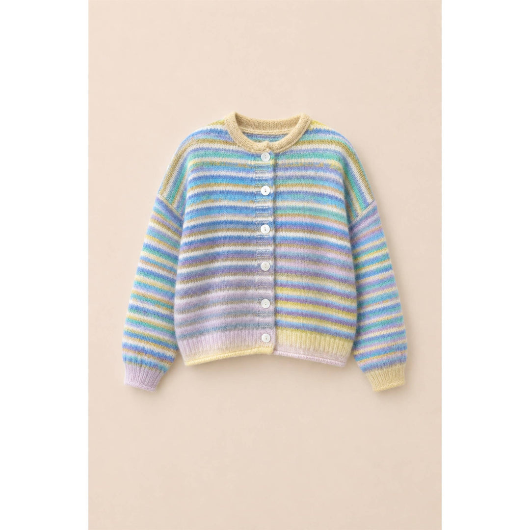 Multi color button up cardigan