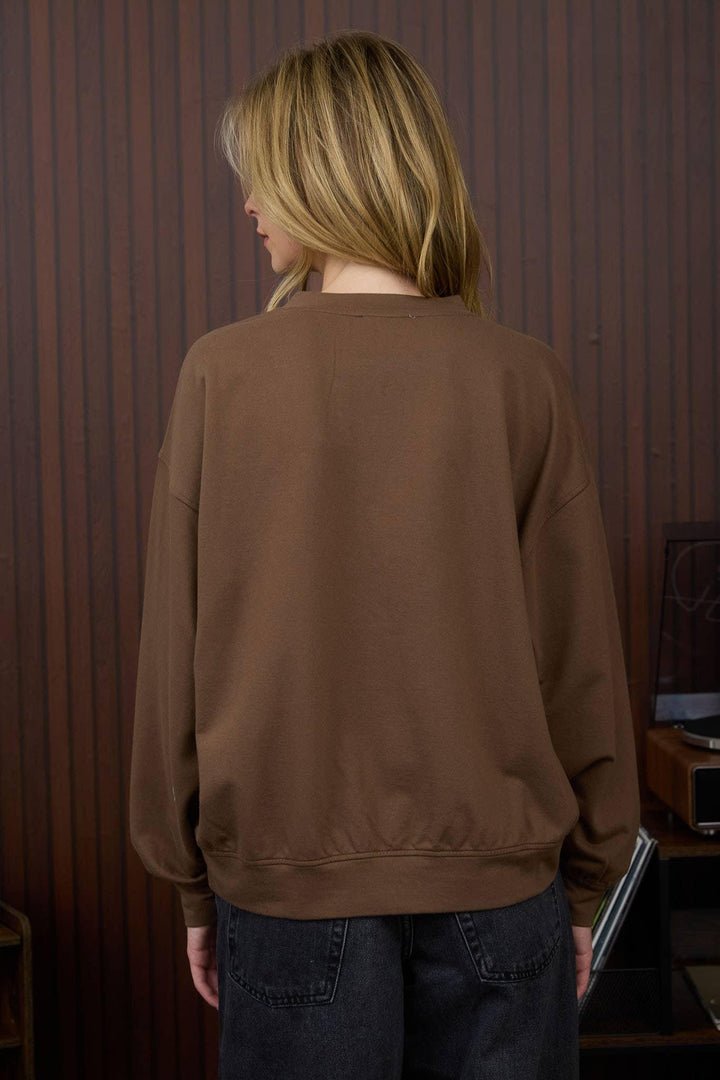 Women's Sweaters - 1987 VARSITY NUMBER LONG SLEEVE KNIT TOP - - Cultured Cloths Apparel