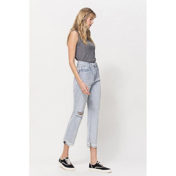 Denim - Super High Relaxed Cuffed Straight Jeans -  - Cultured Cloths Apparel