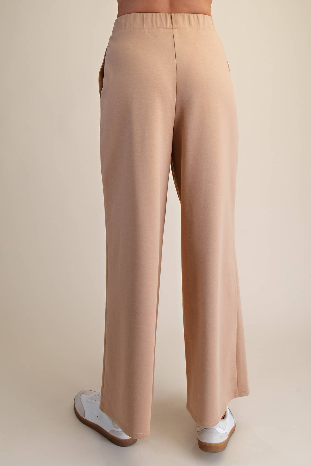 - Waist Elastic Band Wide Leg Pants - - Cultured Cloths Apparel