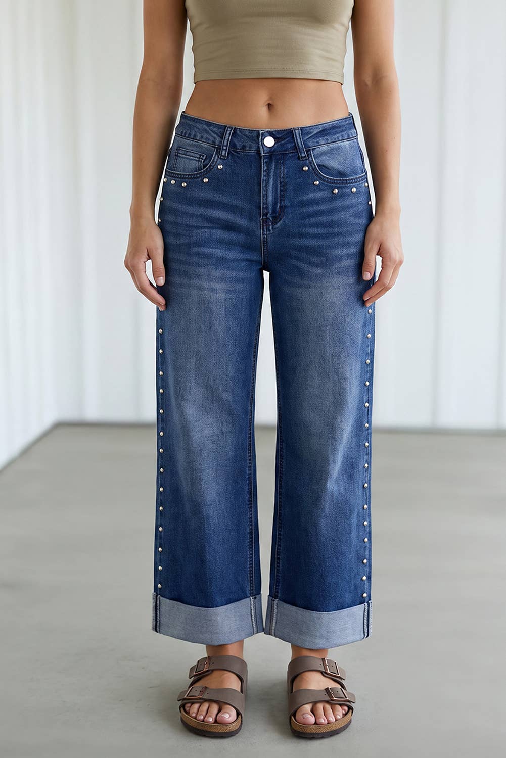 Denim - LAS Studs Decoration Casual Jeans (4-16) - - Cultured Cloths Apparel