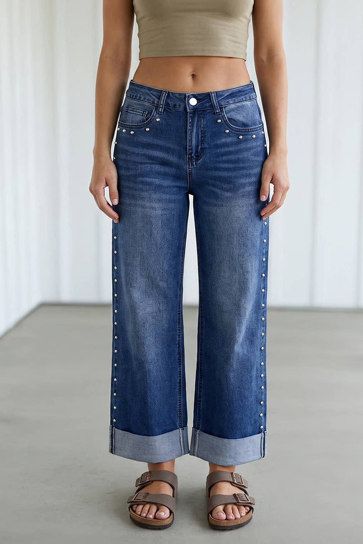 Denim - LAS Studs Decoration Casual Jeans (4-16) - - Cultured Cloths Apparel