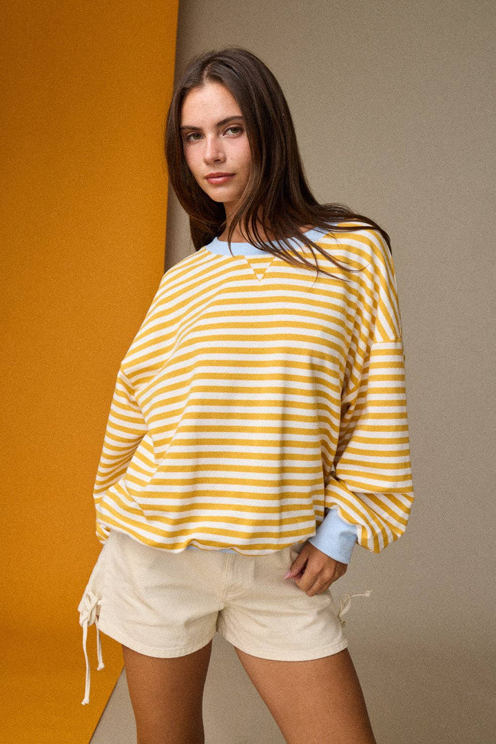 Striped Relaxed Fit Pullover