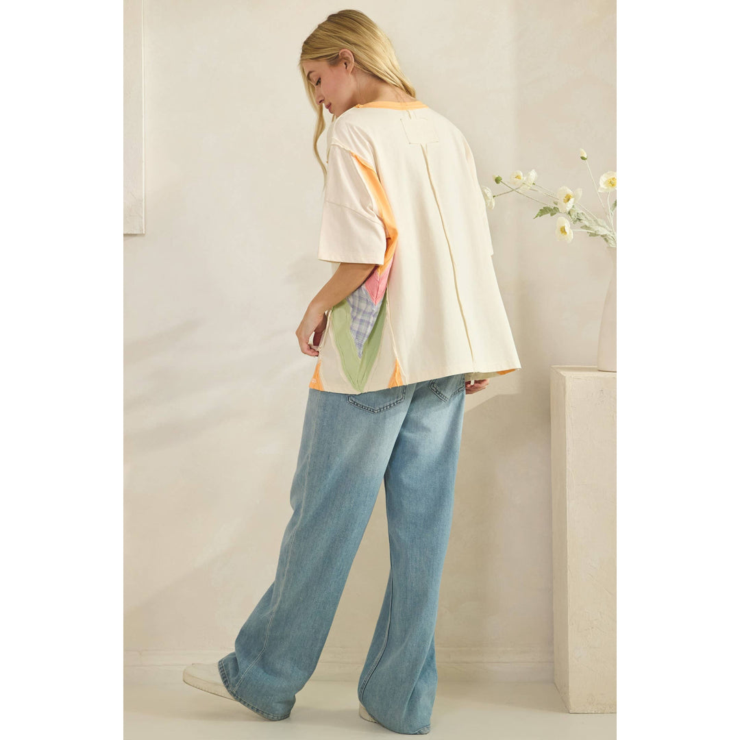 SUNSET COLORBLOCK OVERSIZED TEE
