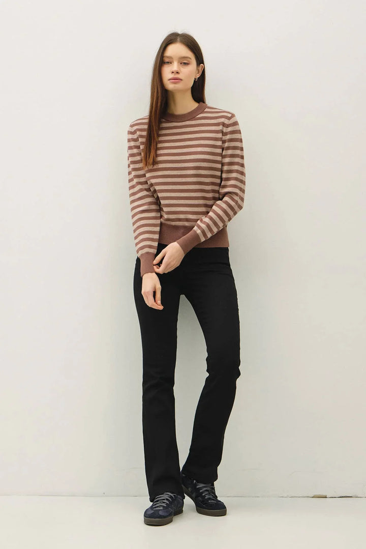 CLASSIC STRIPE CROPPED SWEATER