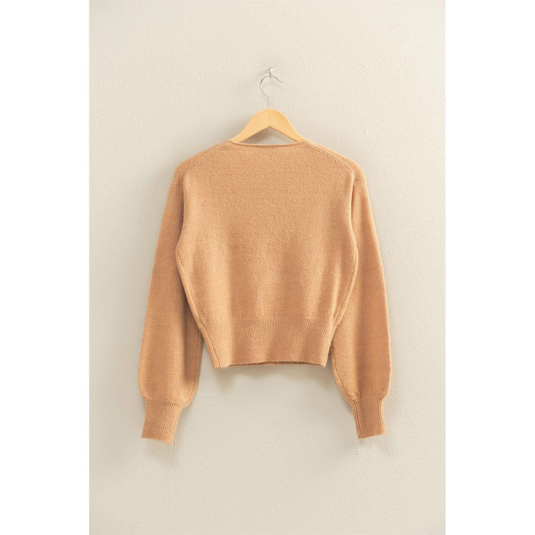 Women's Sweaters - Surplice V Neck Sweater - - Cultured Cloths Apparel