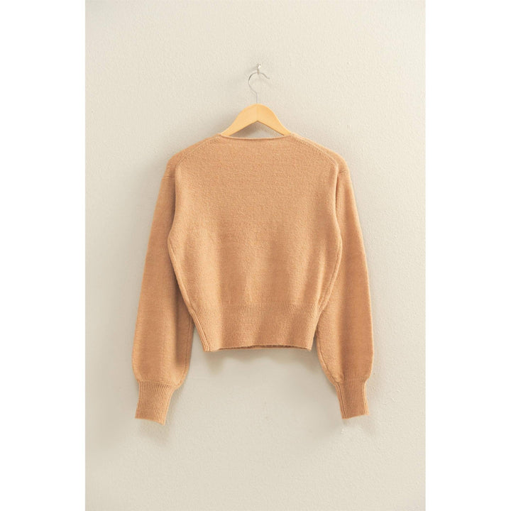 Women's Sweaters - Surplice V Neck Sweater - - Cultured Cloths Apparel