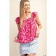 Women's Sleeveless - Peach Skin Floral Printed Square Neckline Top -  - Cultured Cloths Apparel