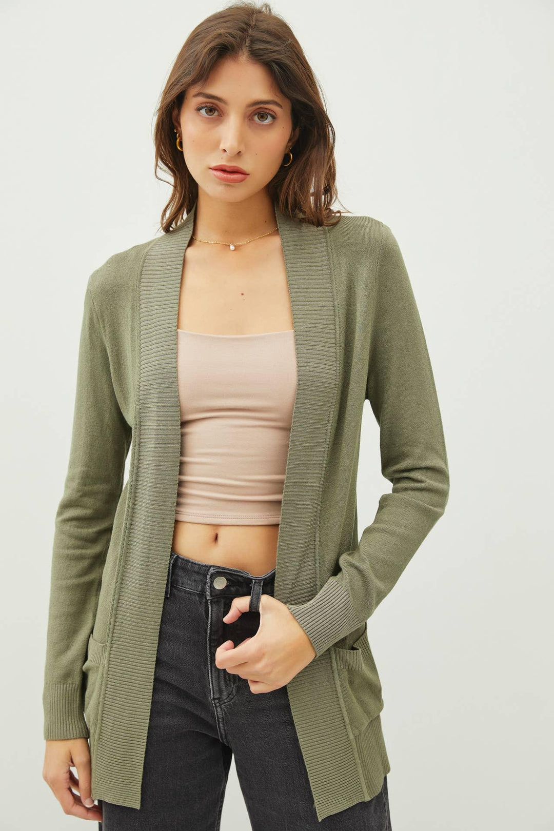 COTTON BLEND KNIT OPEN FRONT CARDIGAN – Cultured Cloths Apparel