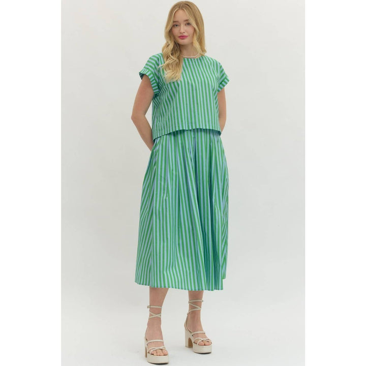 Women's Skirts - Striped midi skirt - - Cultured Cloths Apparel