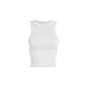 Athleisure - Sleeveless Ribbed Basic Tank - White - Cultured Cloths Apparel