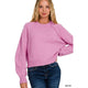 Women's Sweaters - Melange Raglan Sweater - Mauve - Cultured Cloths Apparel
