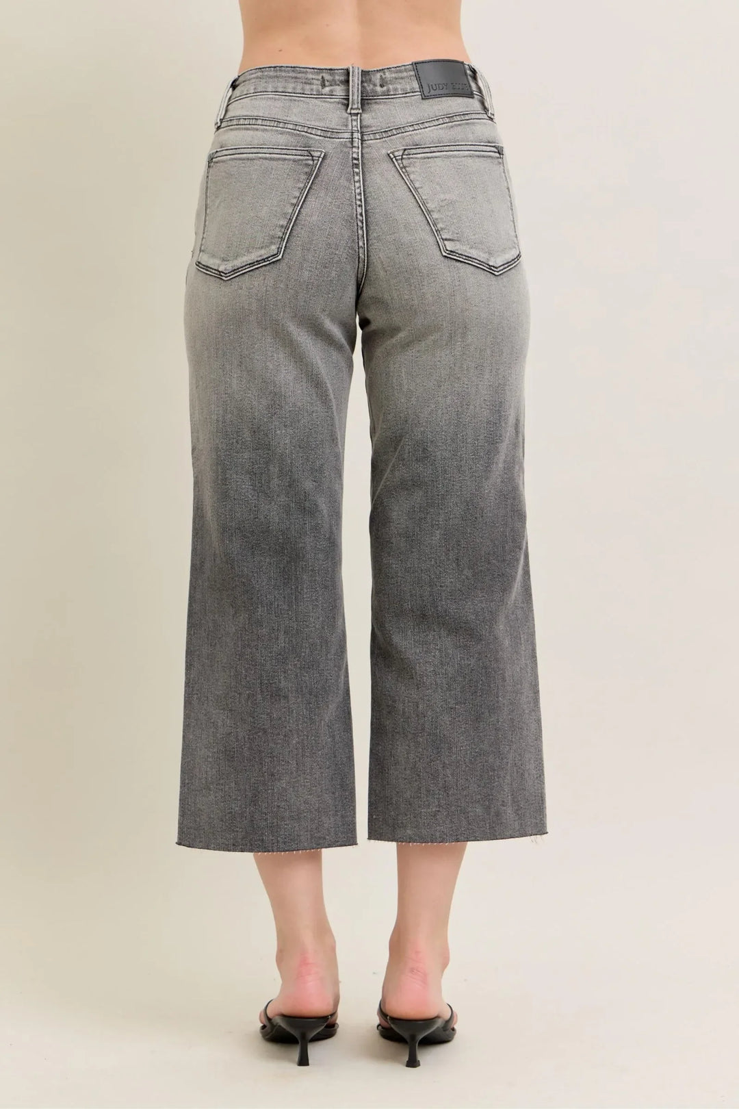 Denim - Judy Blue Full Size Wide Leg Capris Jeans Plus Size - - Cultured Cloths Apparel