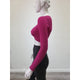 Women's Long Sleeve - Ribbed Round Neck Seamless Crop Top -  - Cultured Cloths Apparel